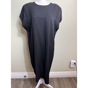 Lady Carol Vintage Women's Dress Black Size‎ 16 NO TIE Dress Only Shoulder Pads